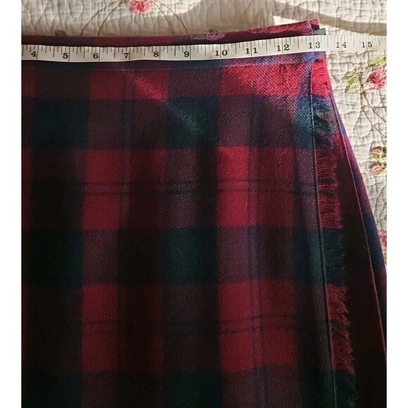Vintage Edinburgh Woollen Mill  Tartan Pleated Skirt Preppy Sz 12 - Picture 5 of 7